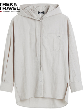 [女商场同款]TREKTRAVEL德国飞鹰连帽舒适衬衫外套衣服Z101915M7