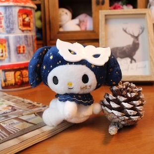 日单 正版 my melody 美乐蒂化妆舞会面具玩偶 侧身毛绒公仔挂件