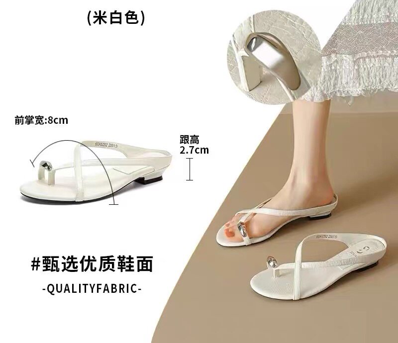 娇娅媚妮专柜正品2026新款高定胎牛皮交叉法式套趾酒杯跟凉拖鞋