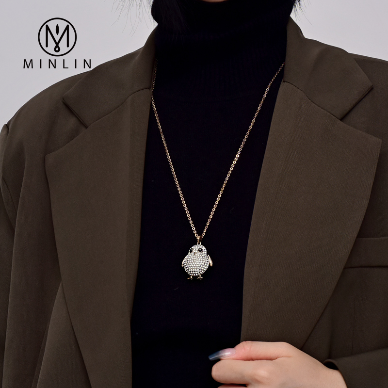 卡通小鸟长款百搭韩国毛衣链