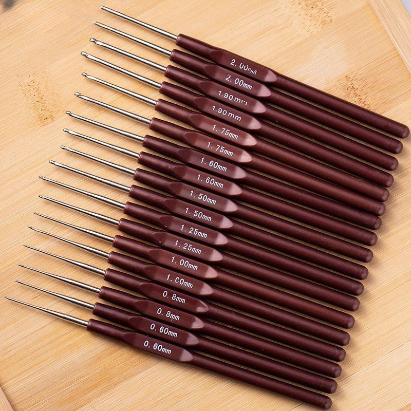 细钩针工具套装diy材料包小号超细勾针手 编织玩偶细线毛线钩针