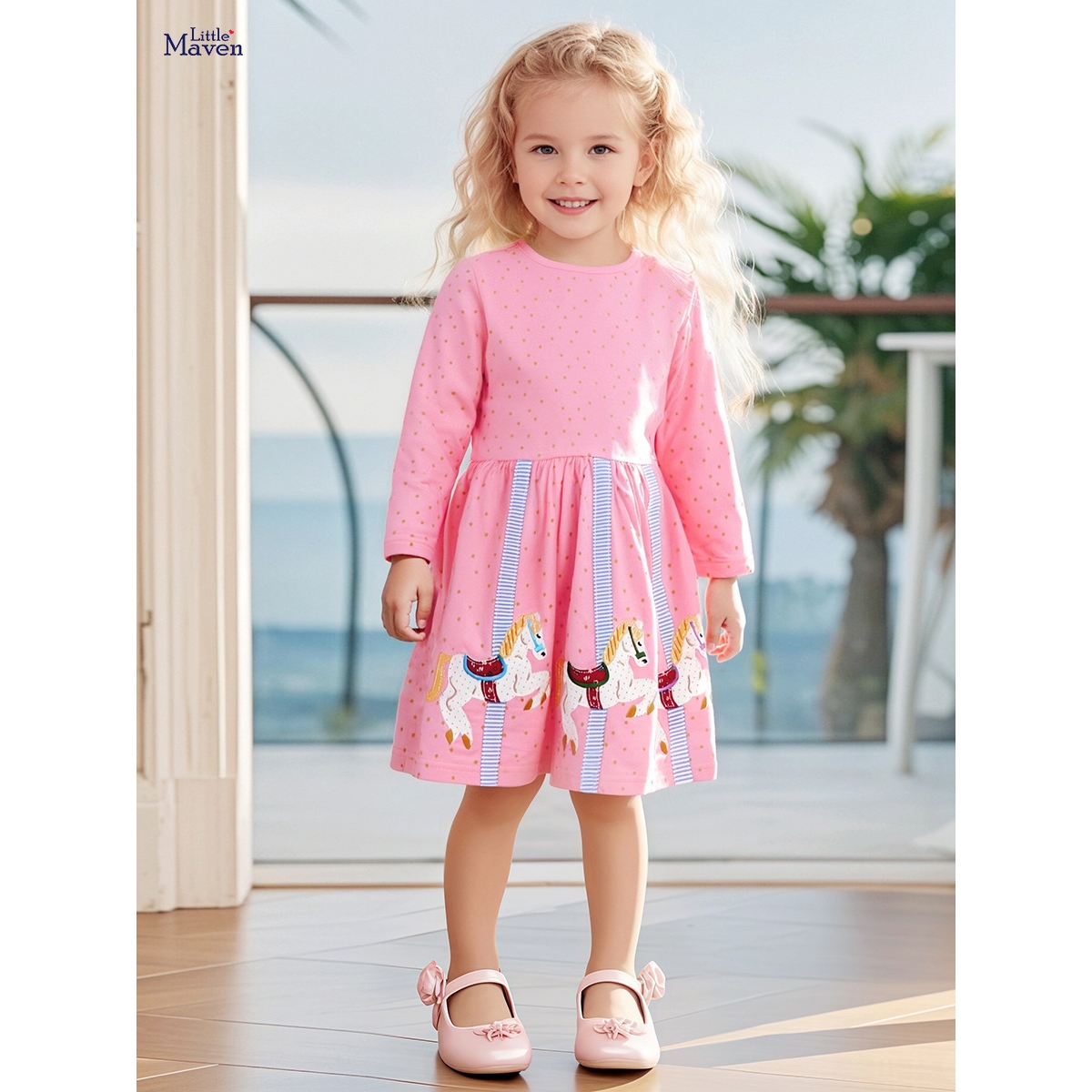 童装源头工厂 欧美女童连衣裙 秋季新款儿童裙子 卡通棉童裙