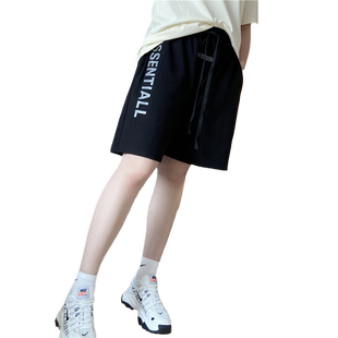 复线短裤女中裤宽松夏季新款显瘦情侣装跑步学生阔腿五分裤炸街潮