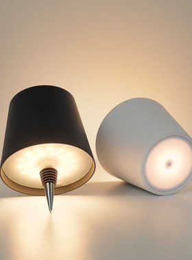 跨境led创意酒头灯嵌入式清吧餐厅可移动充电RGB调光装饰酒瓶台灯