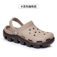 Star Moon Little Shadow Crocs for men, thick-soled Ditte student beach shoes, trendy headwear, anti-slip and breathable sandals and slippers for women thumbnail 3