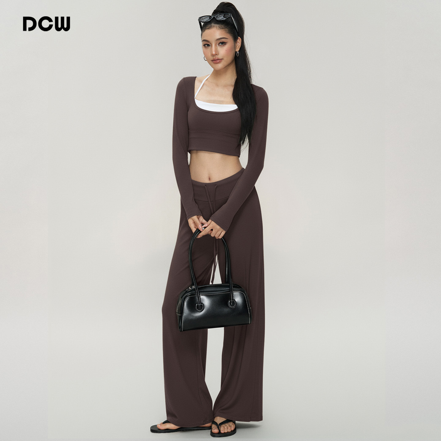 dcw外穿显瘦跑步训练瑜伽套装女