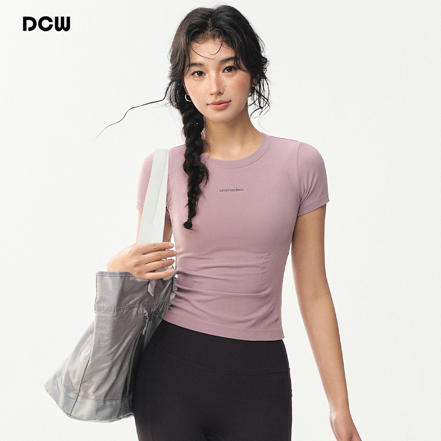 dcw运动上衣短袖女高弹力修身显瘦普拉提瑜伽服跑步打底衫健身衣,运动服/休闲服装,运动T恤,淘宝优惠券,粉丝福利购,淘宝优惠卷