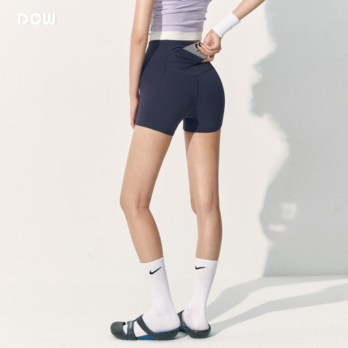 dcw高腰收腹裸感显瘦健身短裤女