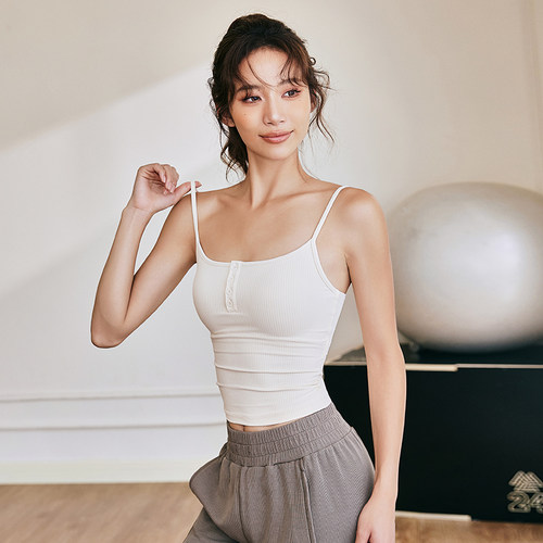 运动背心细肩带防震固定胸垫健身