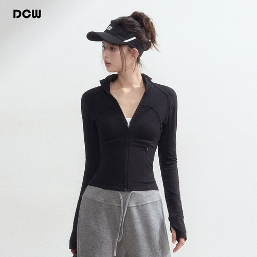 dcw瑜伽健身外套户外骑行夹克女