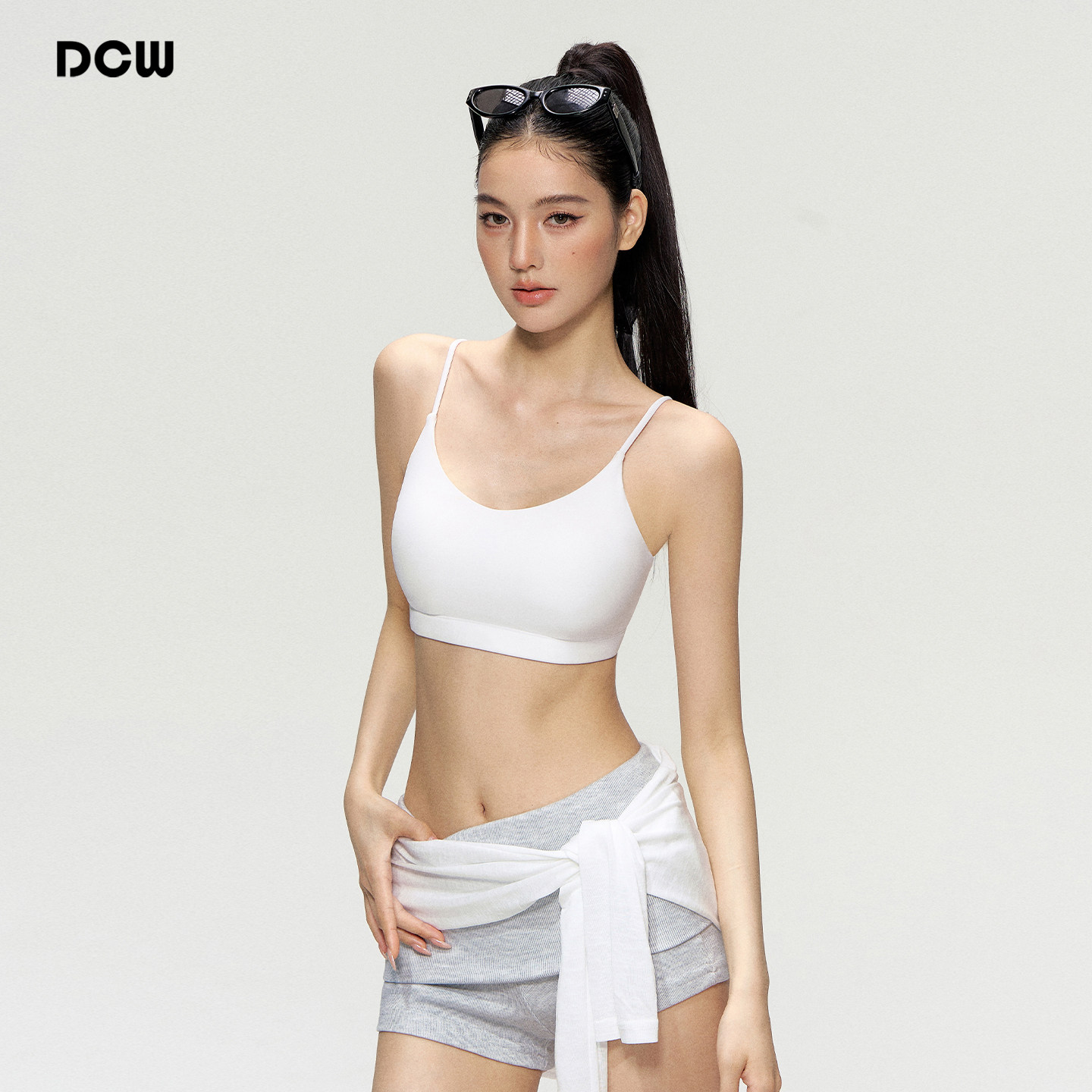dcw细肩带减震训练瑜伽内搭文胸图片