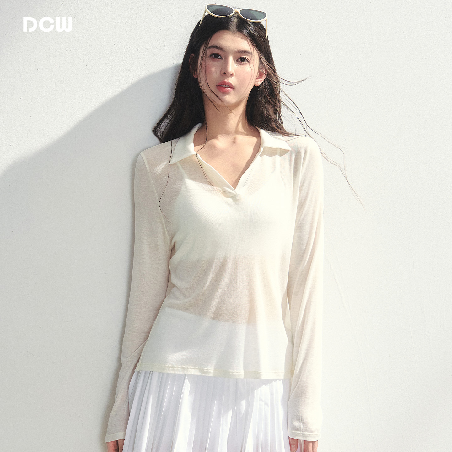 dcw莫代尔薄款瑜伽健身长袖罩衫