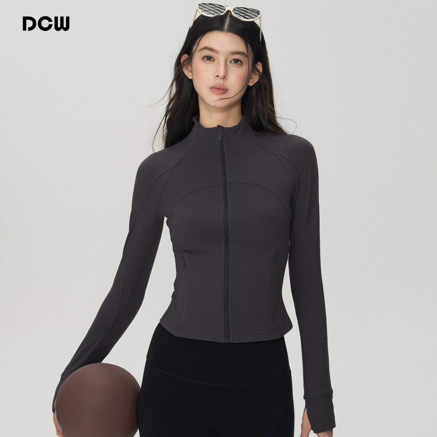 dcw户外修身显瘦跑步健身外套女