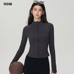 DCW立领运动外套女紧身显瘦健身长袖普拉提训练瑜伽上衣开衫夹克