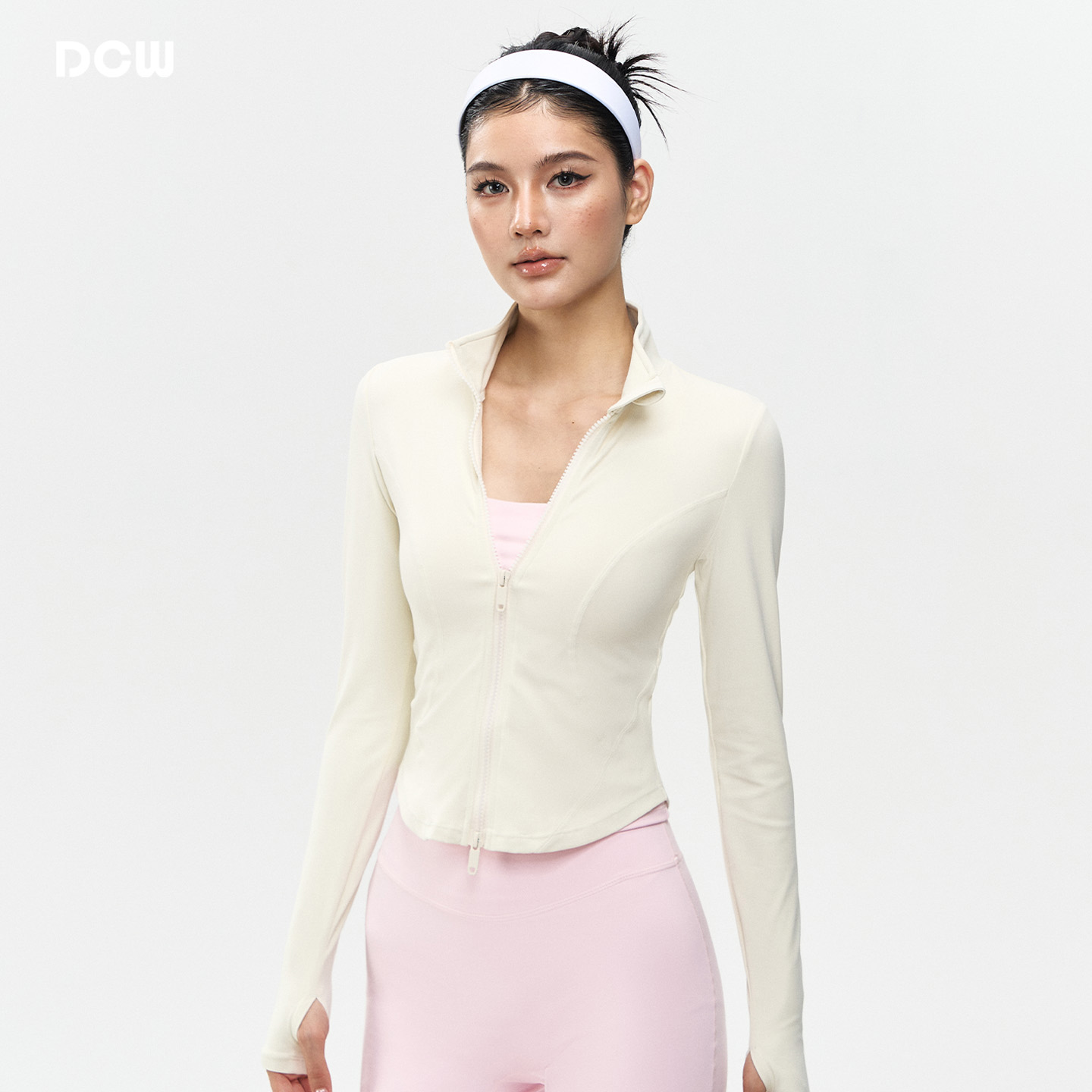 dcw户外修身显瘦健身训练长袖女