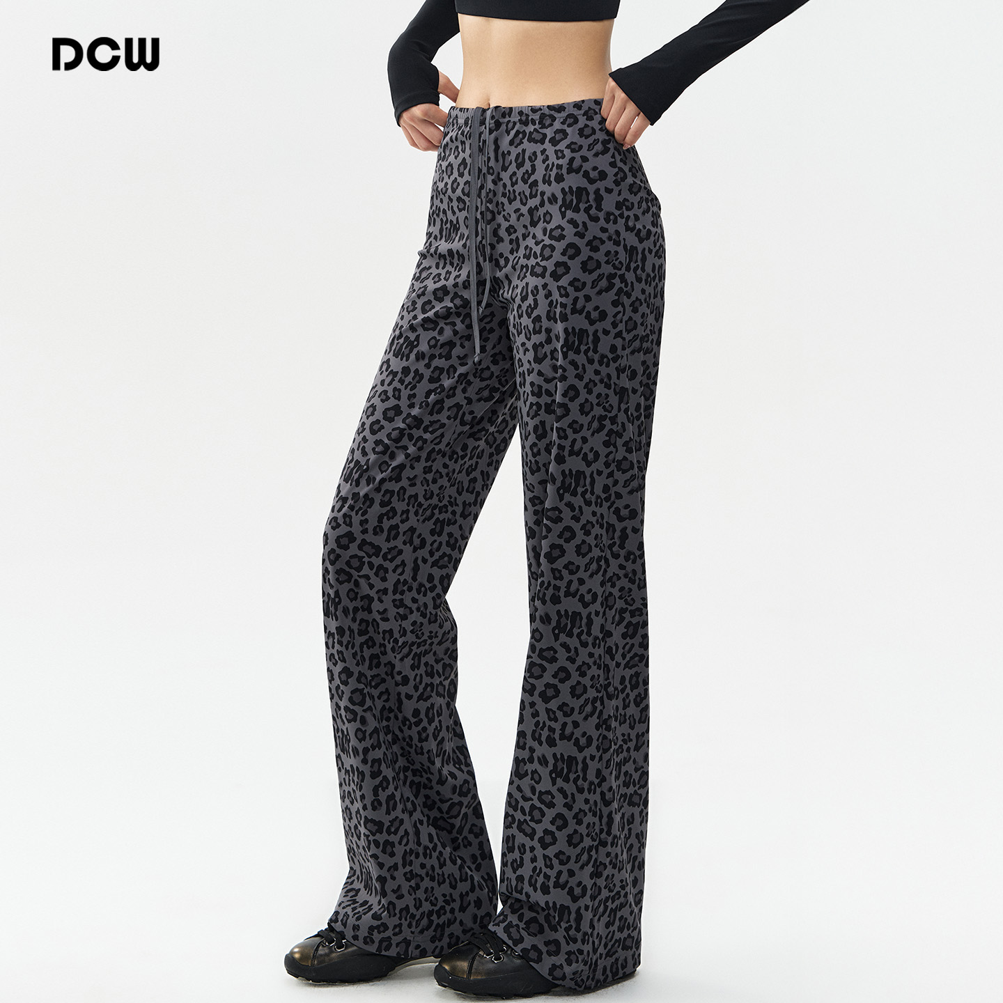 dcw垂感宽松显瘦瑜伽运动长裤女