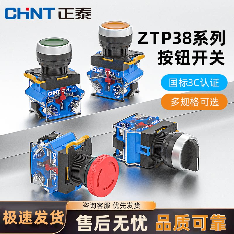 CHNT正泰ZTP38系列按钮开关急停开关带锁手动控制阀门多规格大气