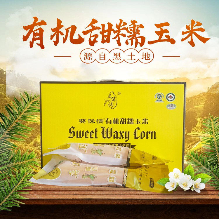 奕米情东北新鲜有机糯玉米正宗黄金糯九软糯香甜零添加10支礼盒装
