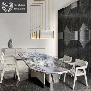 定制CORNELIO CAPPELLINI轻奢意式奢石岩板餐台 别墅大户型餐桌