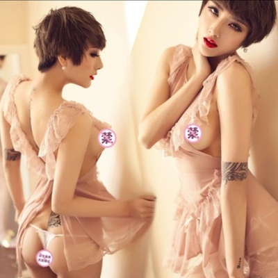 性感激情网纱大码短裙女佣制服