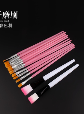 自制口红工具色粉研磨刷子