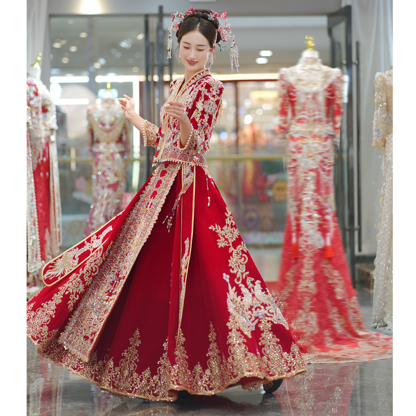 中式婚礼新娘秀禾服2025新款嫁衣