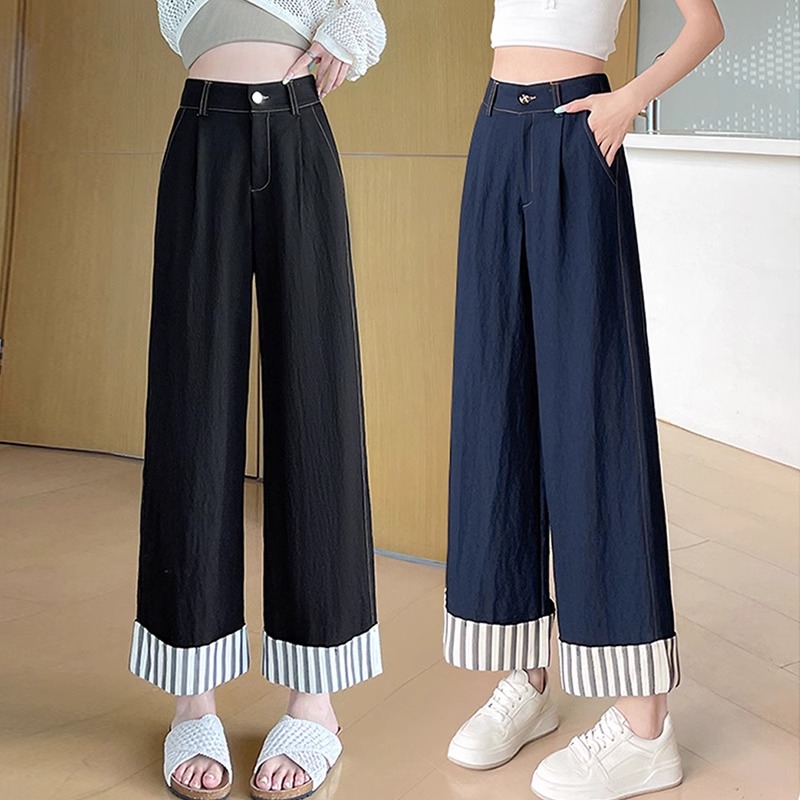 天丝直筒牛仔裤女夏季薄款2025年新款显瘦冰丝阔腿裤小个子九分裤