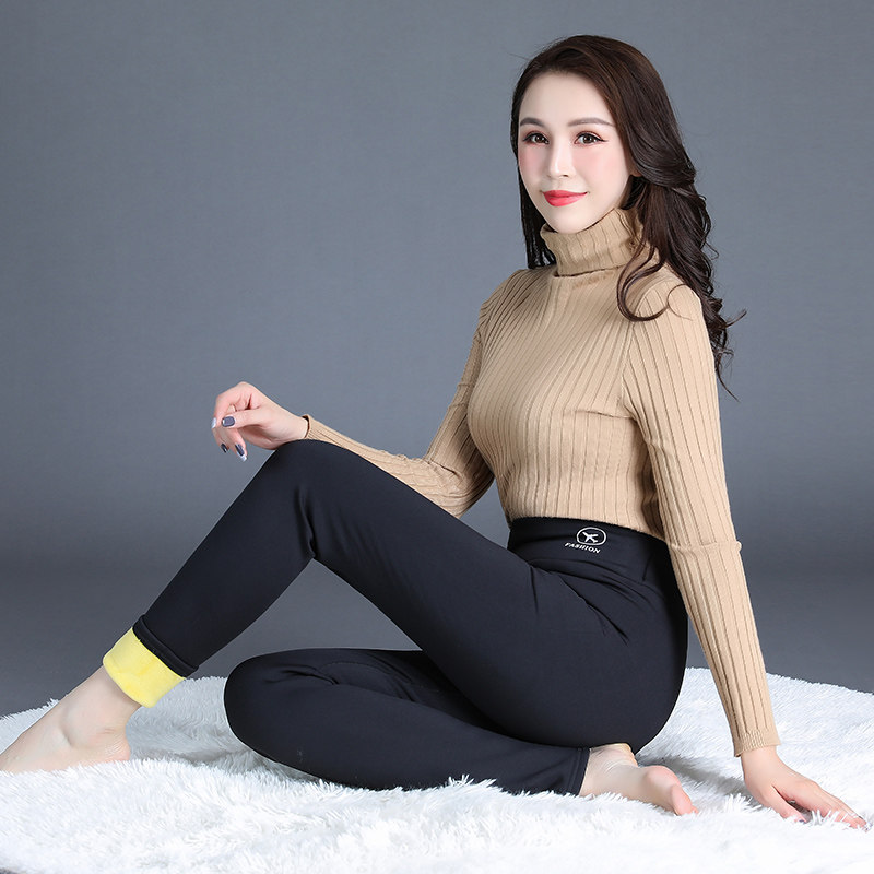 女外穿秋冬打底裤紧身高腰收腹提臀裤冬季加绒芭比瑜伽裤塑身裤子