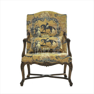 Китайская столица американский ткань случайный диван стул дерево резьба ретро воспоминания кресло стул случайный стул все деревянные