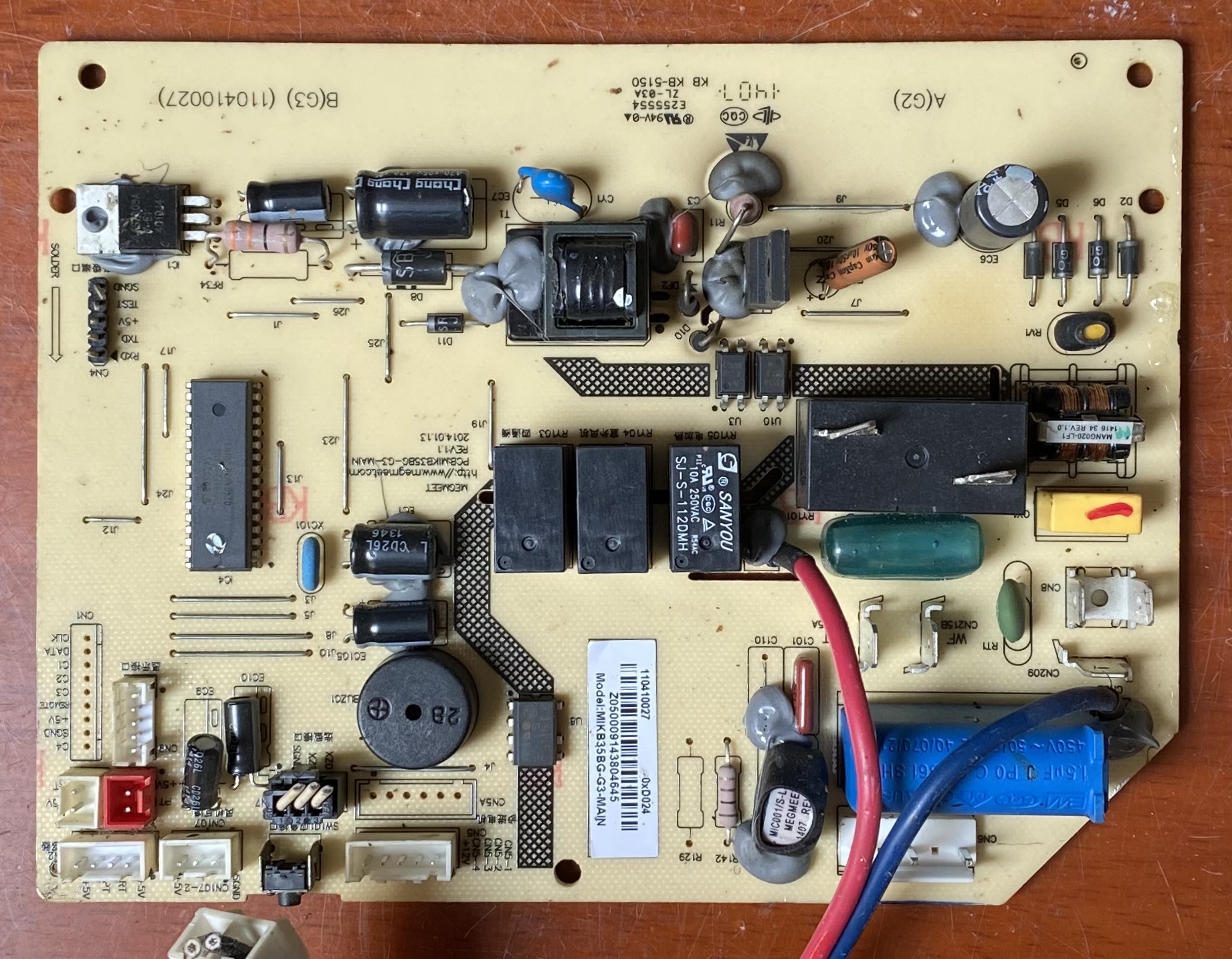 适用电脑板PCB:MIKB35BG-G3-MAIN ZL-03A KB-5150 (110410027)