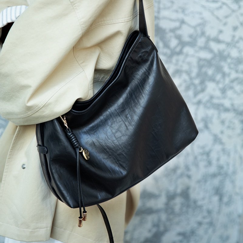 欧米OMI女包2025新款时尚牛皮单肩斜挎包高级感小众设计手提包包