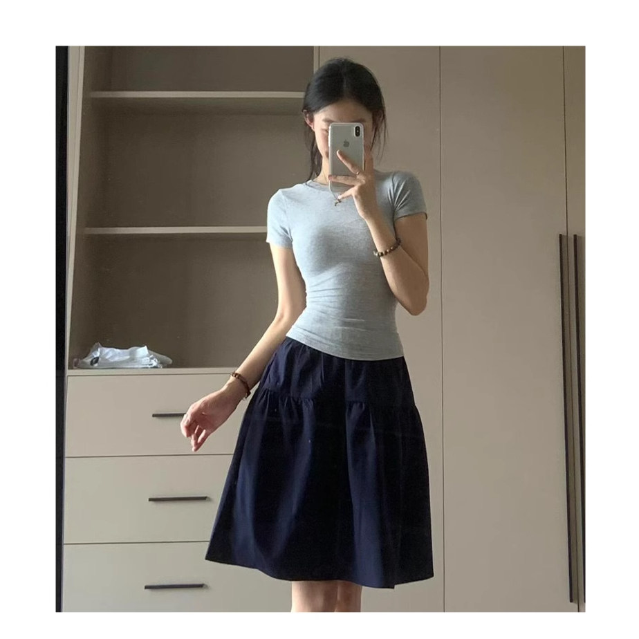 半身裙女高腰显瘦春秋冬新款日系复古jk短裙夏百搭短裙子a字裙子