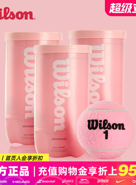 Wilson威尔胜粉色网球威尔逊多巴胺彩色紫色蓝色训练比赛球2只装