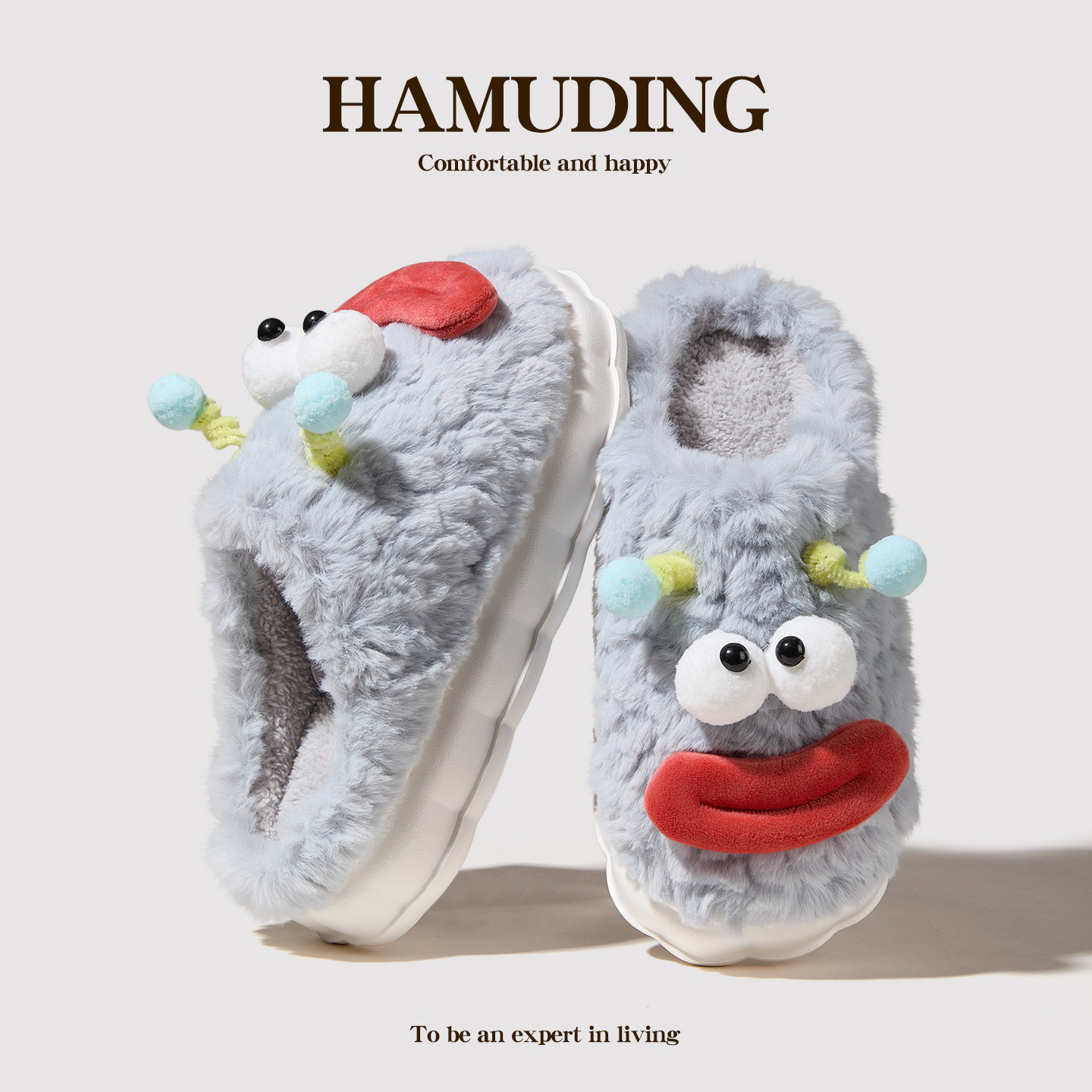 2025新款棉拖鞋男士冬季厚底保暖居家防滑可爱情侣一家三口拖鞋男