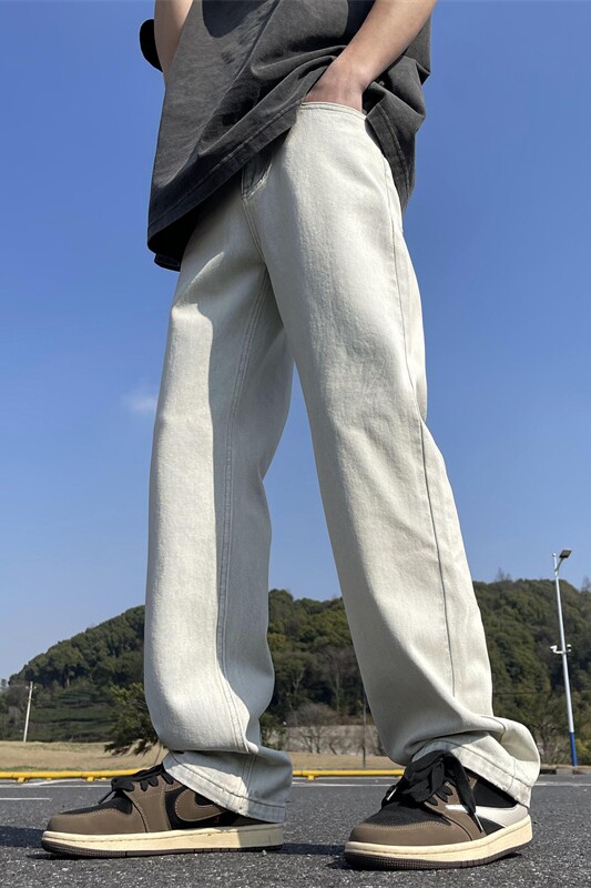 2025春季新款！宽松直筒印花牛仔裤809B-D32-P55控68,男装牛仔裤,星座809B（原星座805）