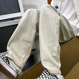 2025春季新款！宽松直筒牛仔裤工艺长裤805-D01-P60控78，男装牛仔裤，星座809B（原星座805）