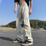 2025春季新款！帅气宽松直筒阔腿工装长裤809B-D81-P65控88，男装工装外套，星座809B（原星座805）