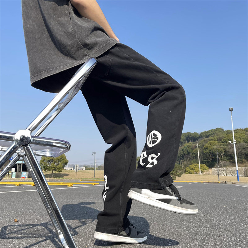 2025春季新款！宽松直筒印花牛仔裤 809B-D32-P55 控68图片