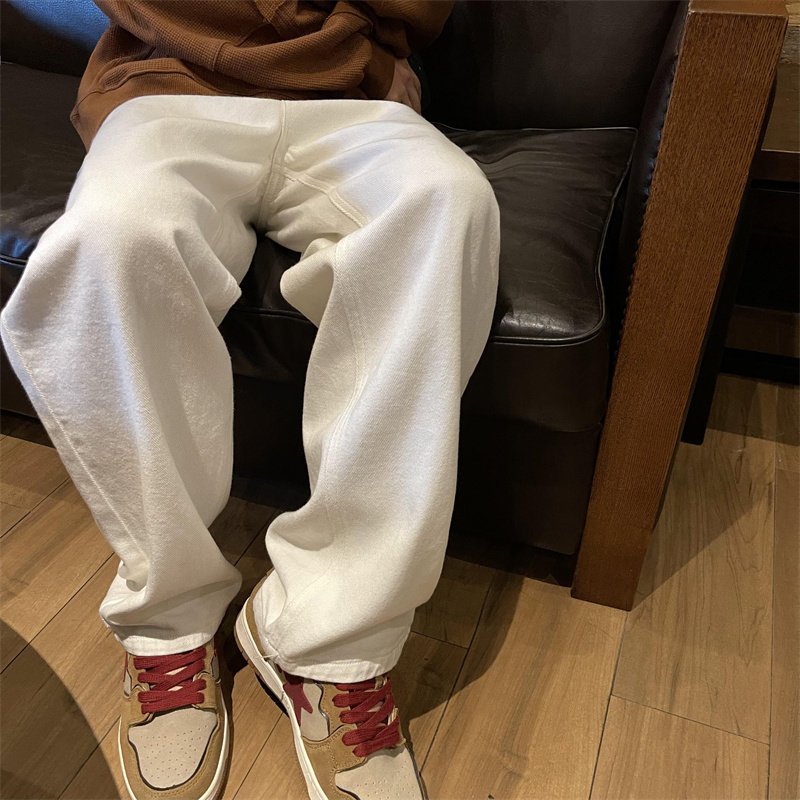 2025秋季新款！宽松直筒牛仔裤纯色裤子805-KZ105-P48控68,男装牛仔裤,星座809B（原星座805）