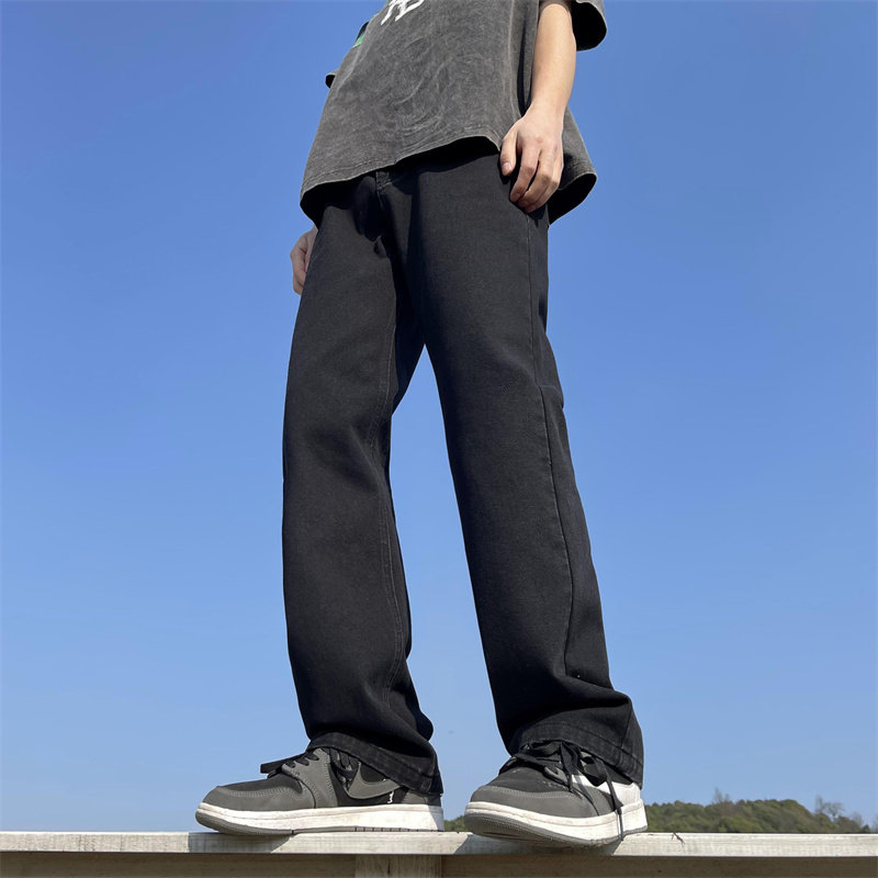 2025春季新款！宽松直筒印花牛仔裤809B-D32-P55控68,男装牛仔裤,星座809B（原星座805）