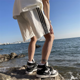 2025夏季新款！宽松直筒三条杠五分休闲短裤809B-DK11-P35控48，男装牛仔裤，星座809B（原星座805）