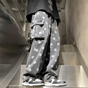 2025春季新款 印花 工装口袋牛仔裤 805-D23-P60控78图片