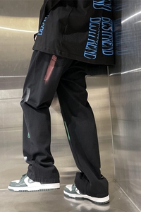 2025春季新款！宽松直筒喷漆牛仔裤 805-D22-P60 控78图片
