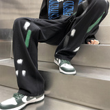 2025春季新款！宽松直筒喷漆牛仔裤805-D22-P60控78，男装牛仔裤，星座809B（原星座805）