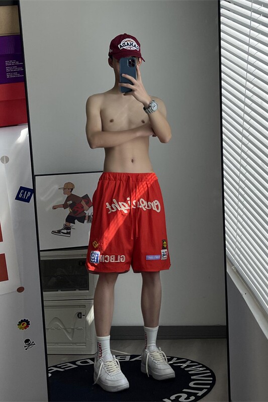 2025夏季新款！宽松阔腿刺绣五分短裤809B-DK03-P45控58,男装牛仔裤,星座809B（原星座805）