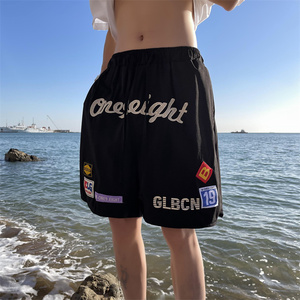 2025夏季新款！宽松阔腿刺绣五分短裤 809B-DK03-P45 控58图片