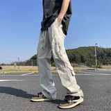 2025春季新款！帅气宽松直筒阔腿工装长裤809B-D81-P65控88，男装工装外套，星座809B（原星座805）