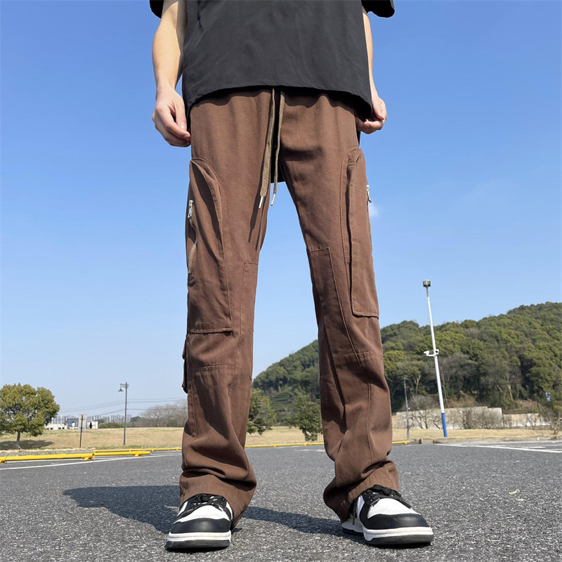 2025春季新款！帅气宽松直筒阔腿工装长裤809B-D81-P65控88,男装工装外套,星座809B（原星座805）