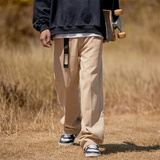 秋季新款!宽松直筒长裤阔腿纯色裤子805-KZ63-P48控68，男装休闲裤，星座809B（原星座805）