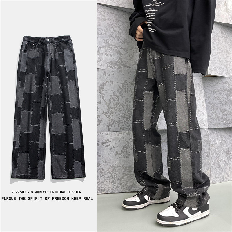 2025春季新款  宽松 直筒 提花工艺牛仔裤 805-D27-P55控68图片